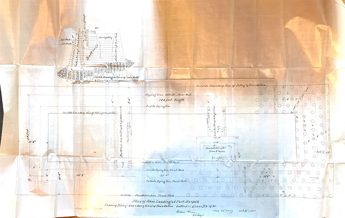  Fort Norfolk warf plan 1859